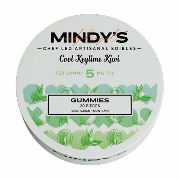 Cool Keylime Kiwi (H) 20pk 100mg Gummies - Mindy's