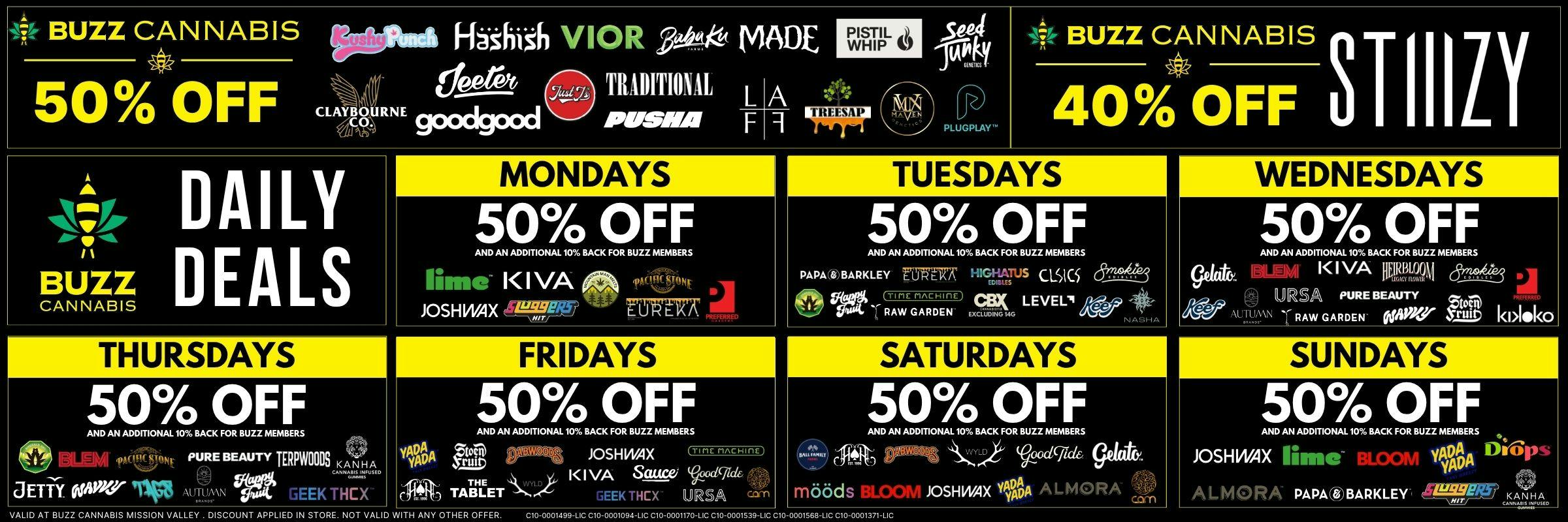 Daily Deals at BUZZ Lemon Grove. Deals change daily. 