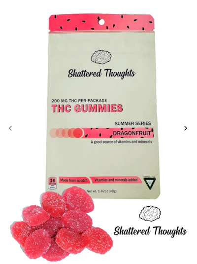 Shattered Thoughts - 100mg Gummies - Dragonfruit