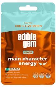 Edible Gem - Peach 1:1 THC/CBD - 200mg Live Resin Gummy