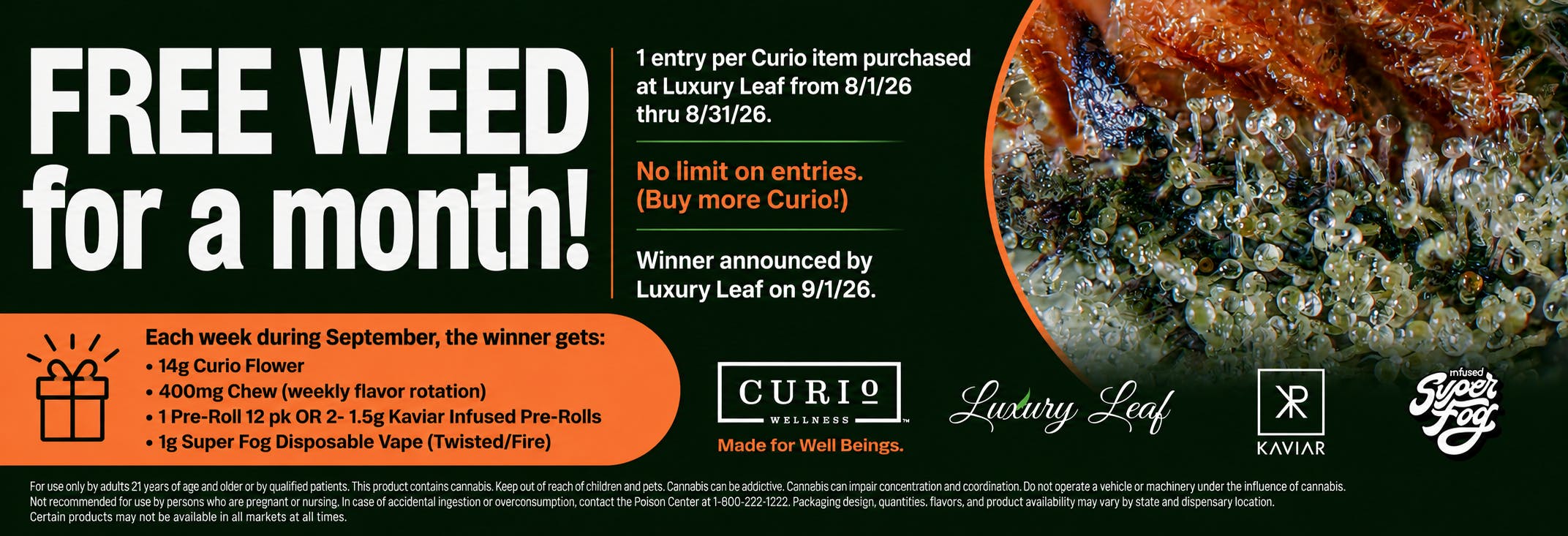 Luxury Leaf Curio Wellness Free Weed