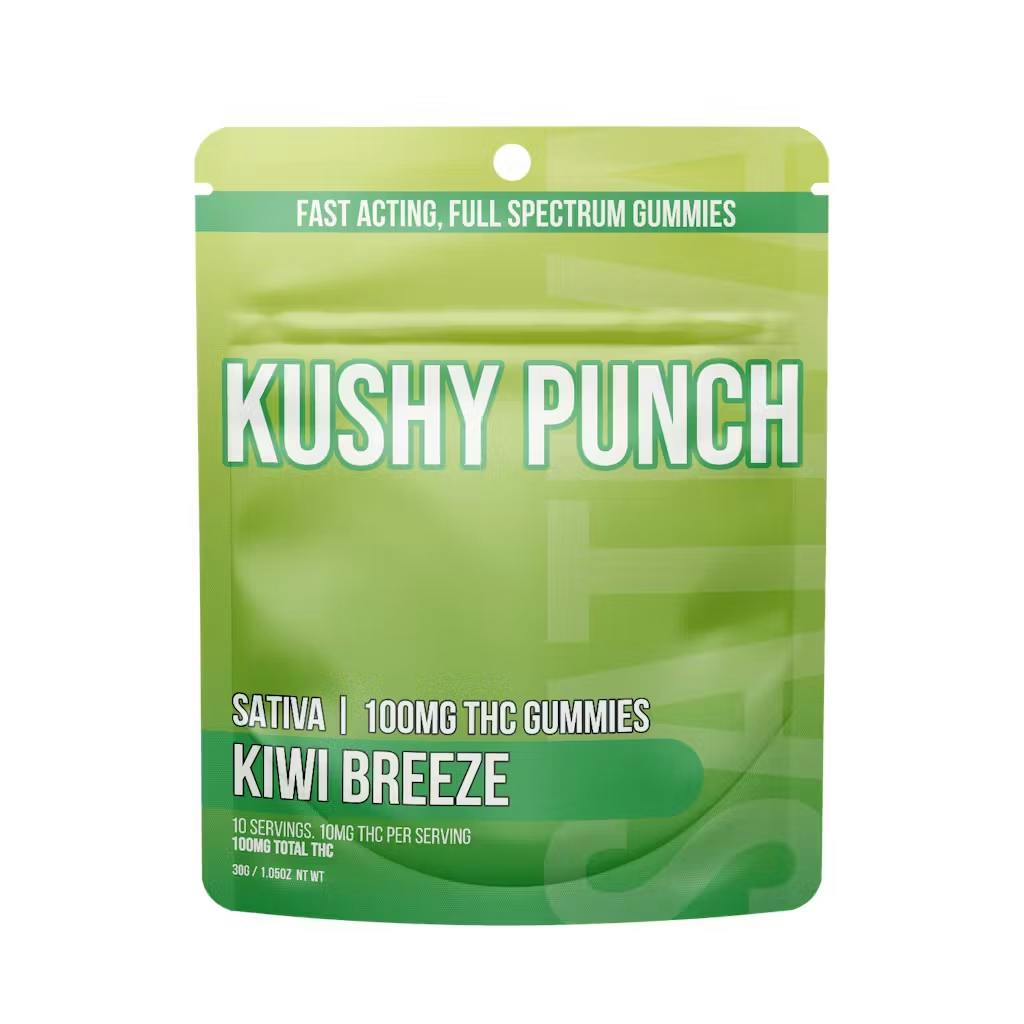 Kushy Punch - 100mg Gummies - Kiwi Breeze