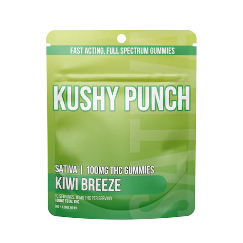 Kushy Punch - 100mg Gummies - Kiwi Breeze