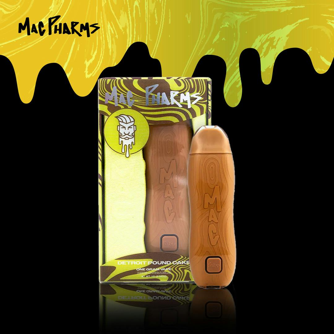 Product: Mac Pharms | Disposable Vape - 1g - Detriot Pound Cake