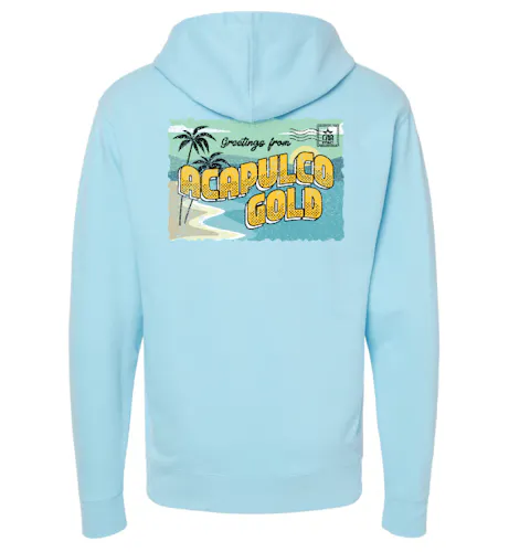 Claravita Postcard Hoodie | Aqua Blue-1