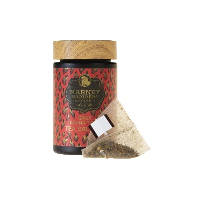 Beverages | Harney Brothers | Spicy Pound Town Tea Sachets Jar | 5ct | 10mg