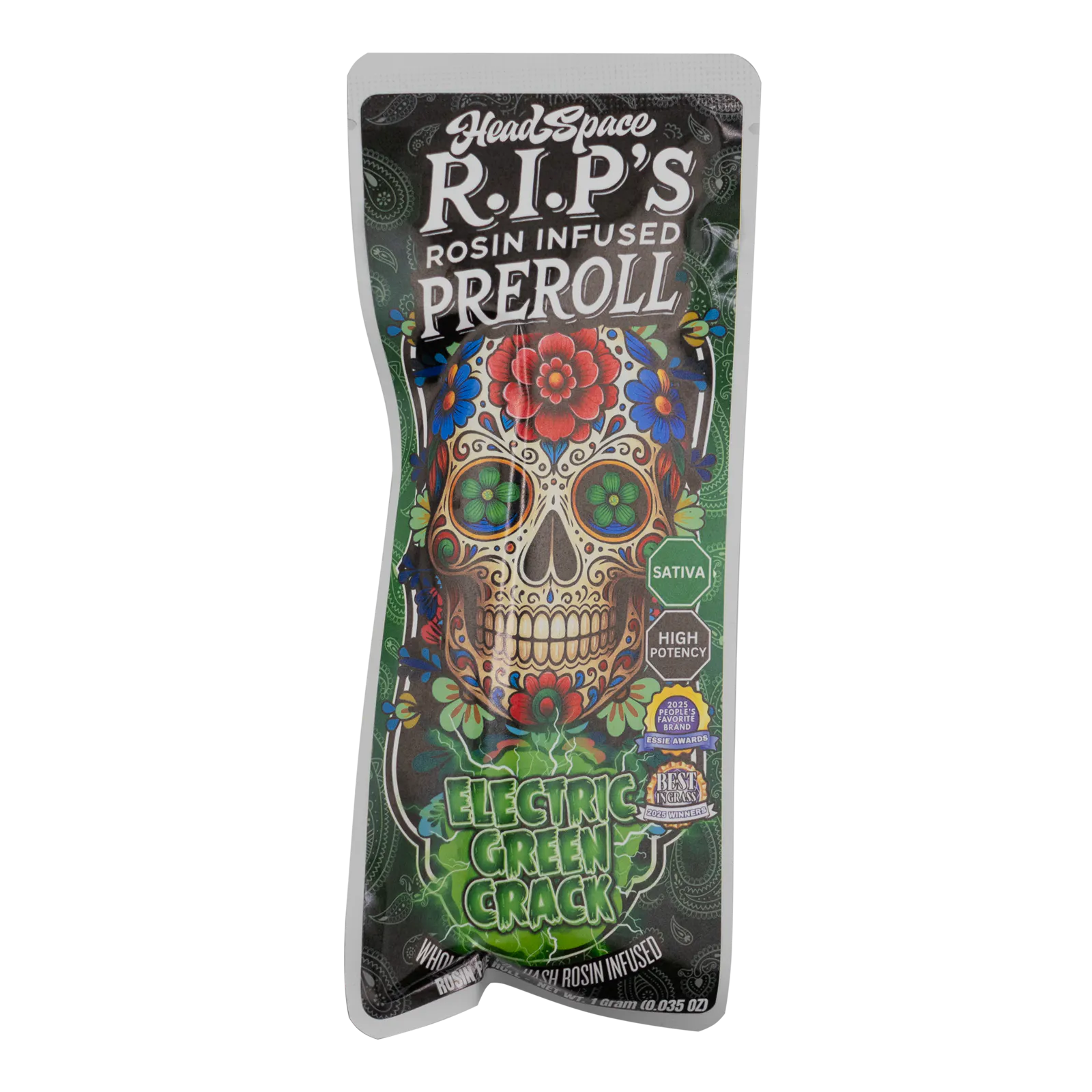 HeadSpace Alchemy Rosin Infused Preroll - Electric Green Crack (S