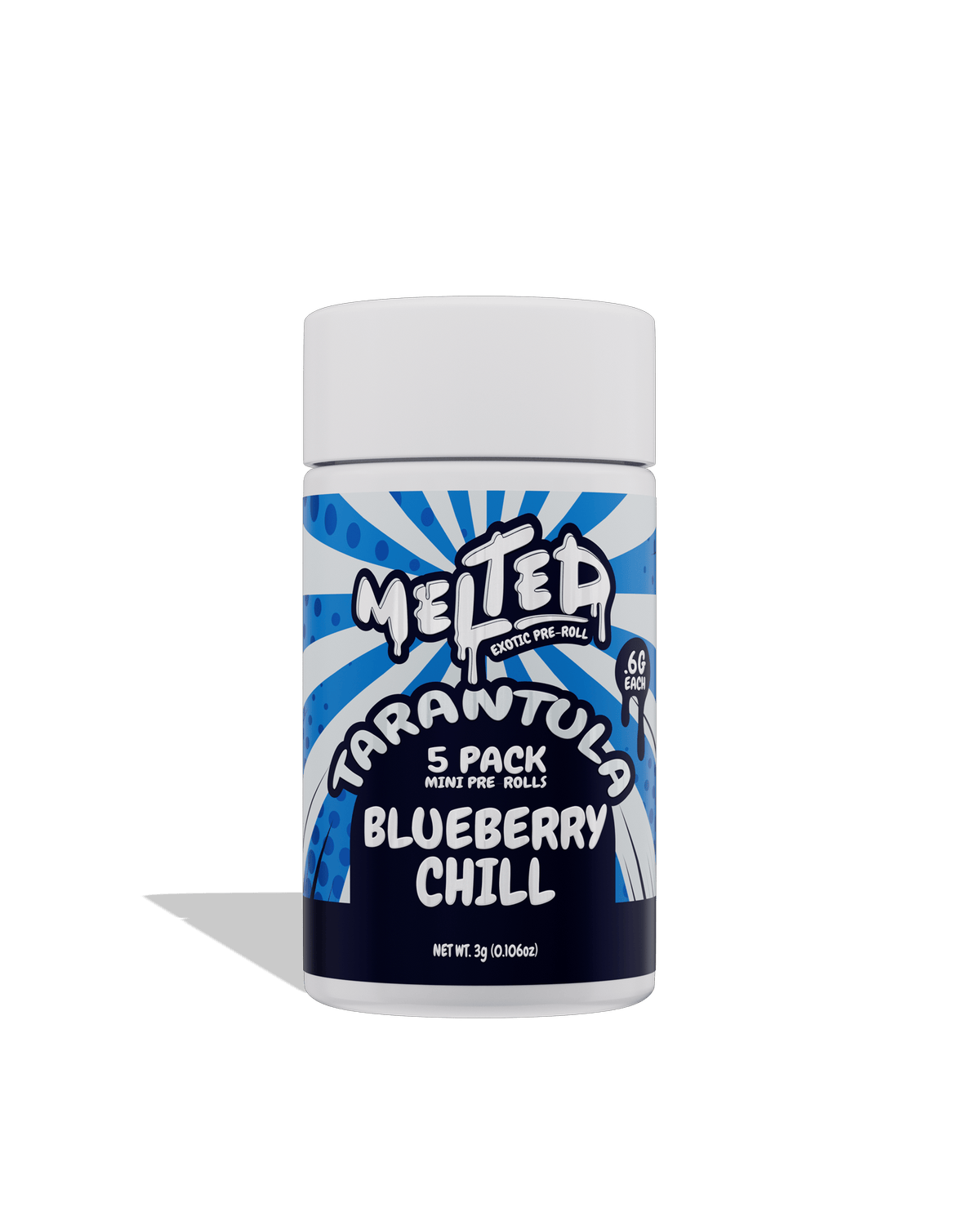 Product: Melted | Tarantula Pre-Roll 5-Pack - 3g - Blueberry Chill