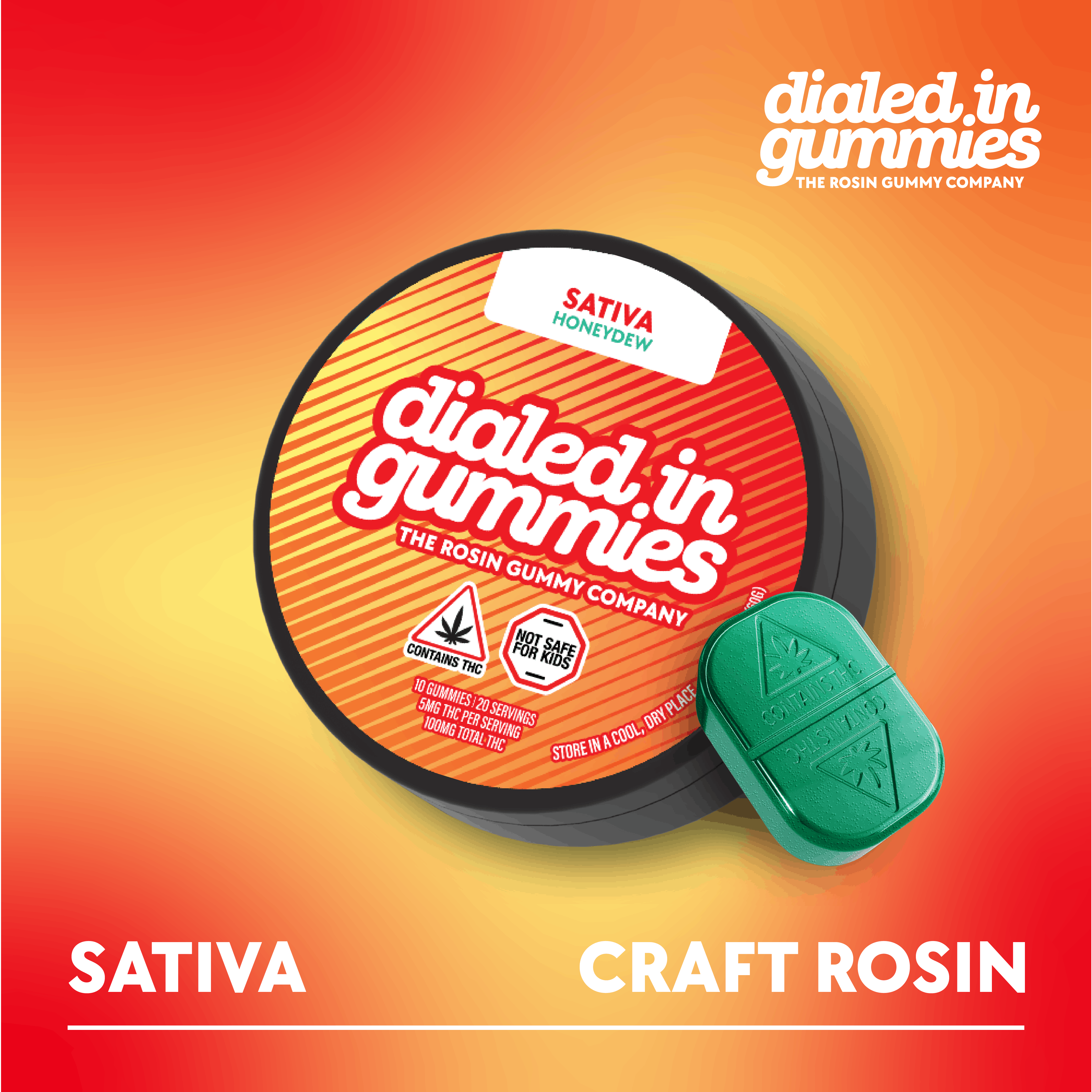 Product Honeydew - Rosin Gummies - 100MG