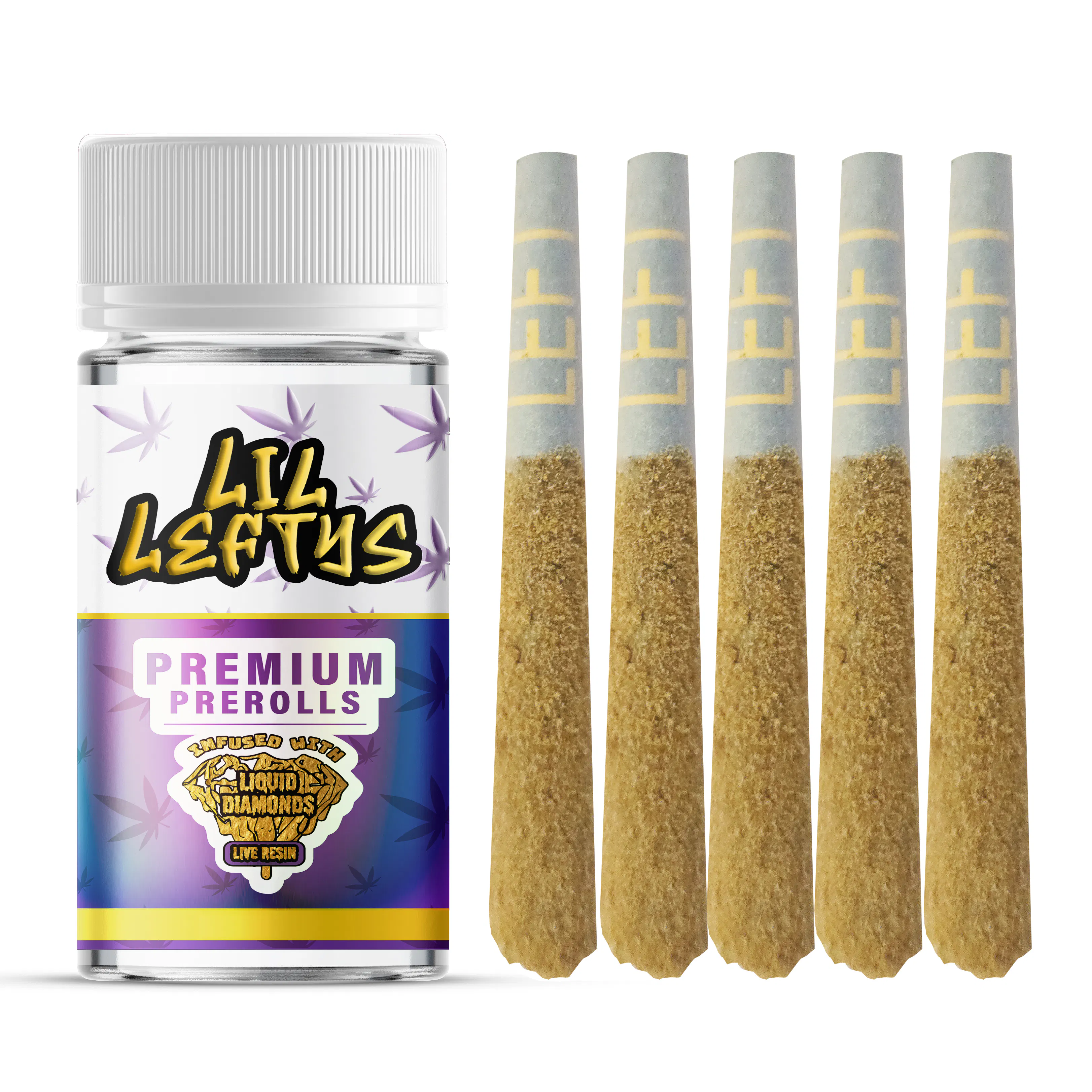 Left Coast Lil Leftys 1g Infused Preroll Purple Punch Indica 42.2