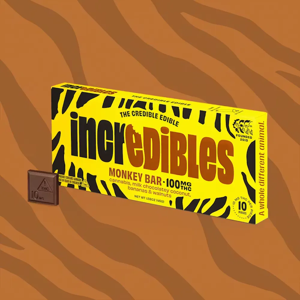 Product Incredibles - Monkey Bar - 100mg - Chocolate Bar