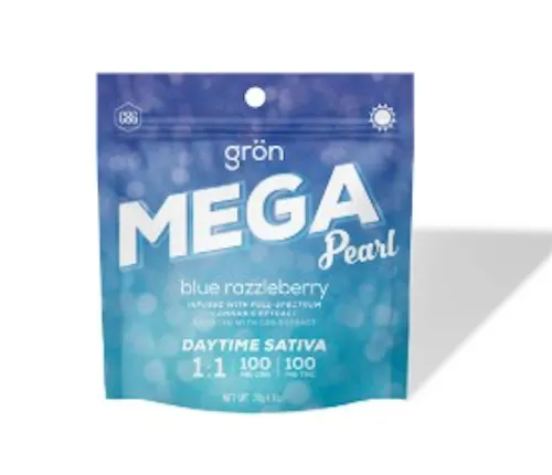 Blue Razzleberry | Mega Pearls | 50mg Gummies | 10ct-active