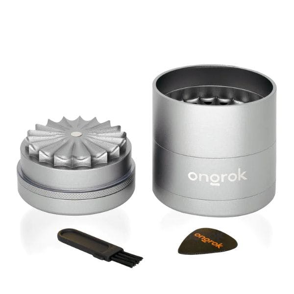 Ongrok | 5pc Flower Tooth Grinder w/ Storage - Gunmetal #001gm