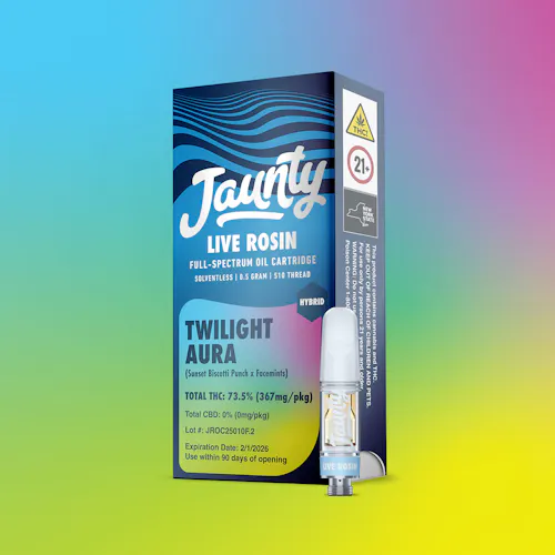 Jaunty | Twilight Aura | Live Rosin | Cart | 0.5gTwilight Aura | Live Rosin | 0.5g-active