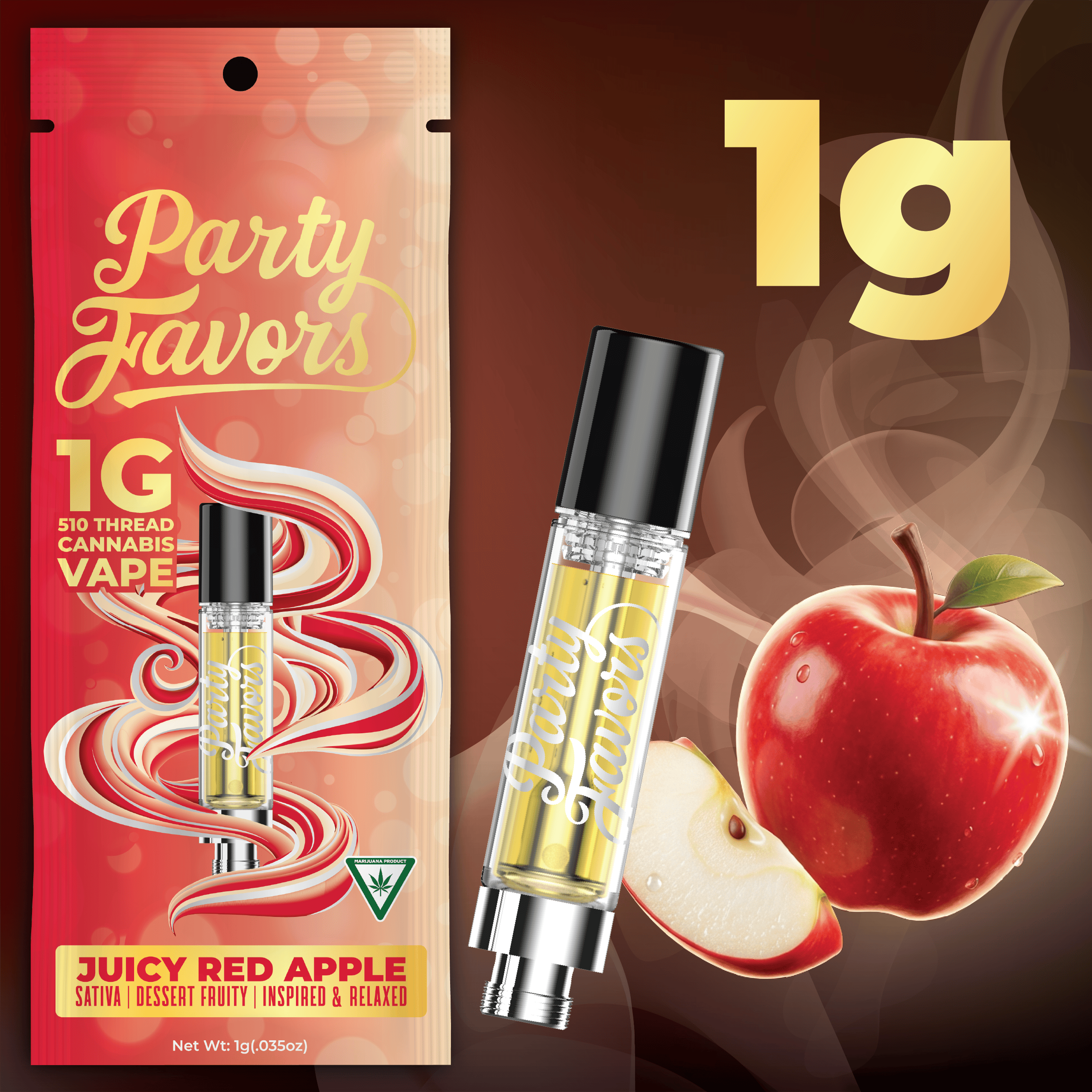 Party Favors - 1g Cart - Juicy Red Apple