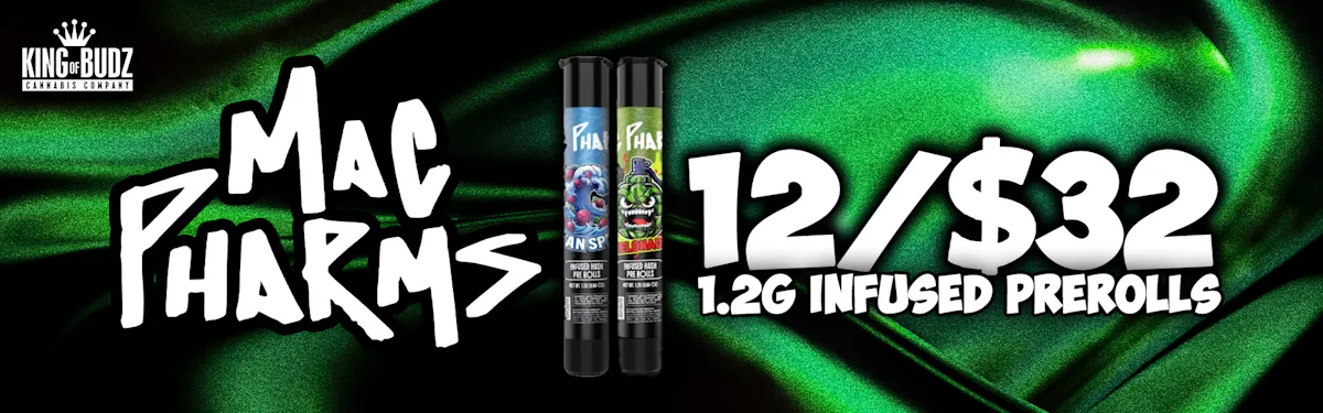 Mac Pharms Infused 1.2g Preroll 12 For $32