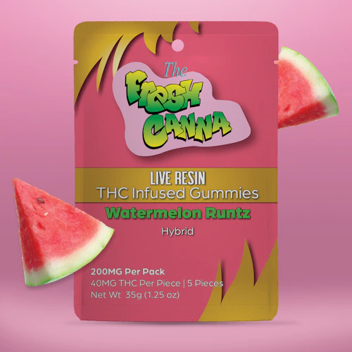 Fresh Canna - 200mg Live Resin Gummies - Watermelon Runtz