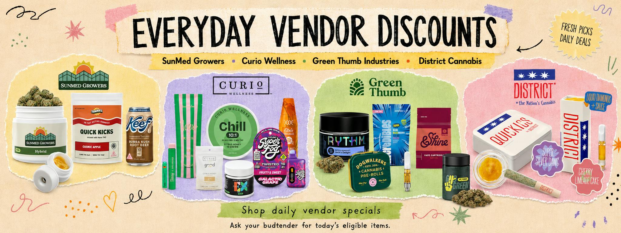 Everyday Vendor Discounts