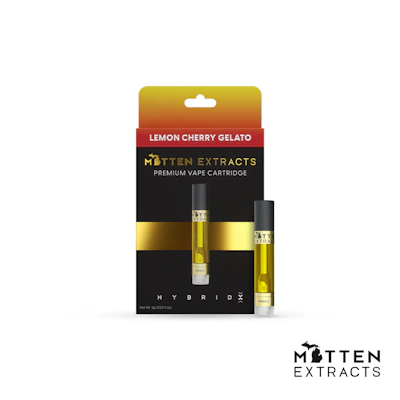 Lemon Cherry Gelato Cartridge | 1g - CARTRIDGES by Mitten Extracts at King of Budz