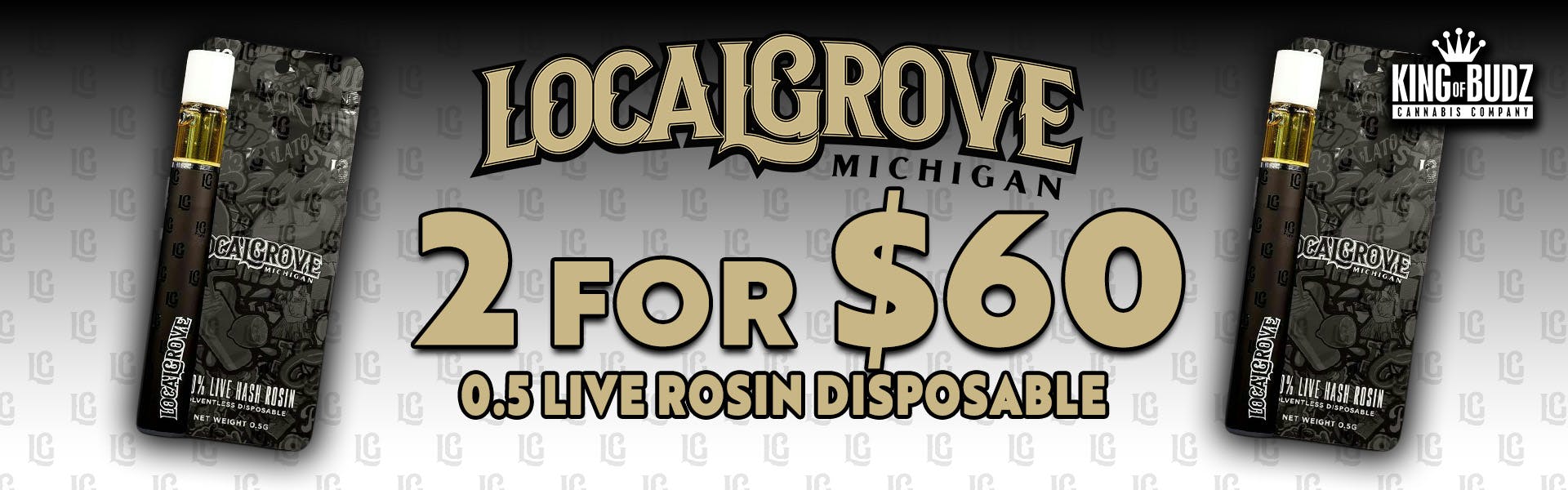 Local Grove - .5g Live Rosin Disposable - 2/$60