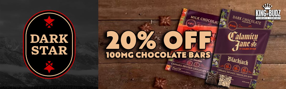 Dark Star Calamity Janes - 100mg Chocolate Bars - 20 Percent OFF