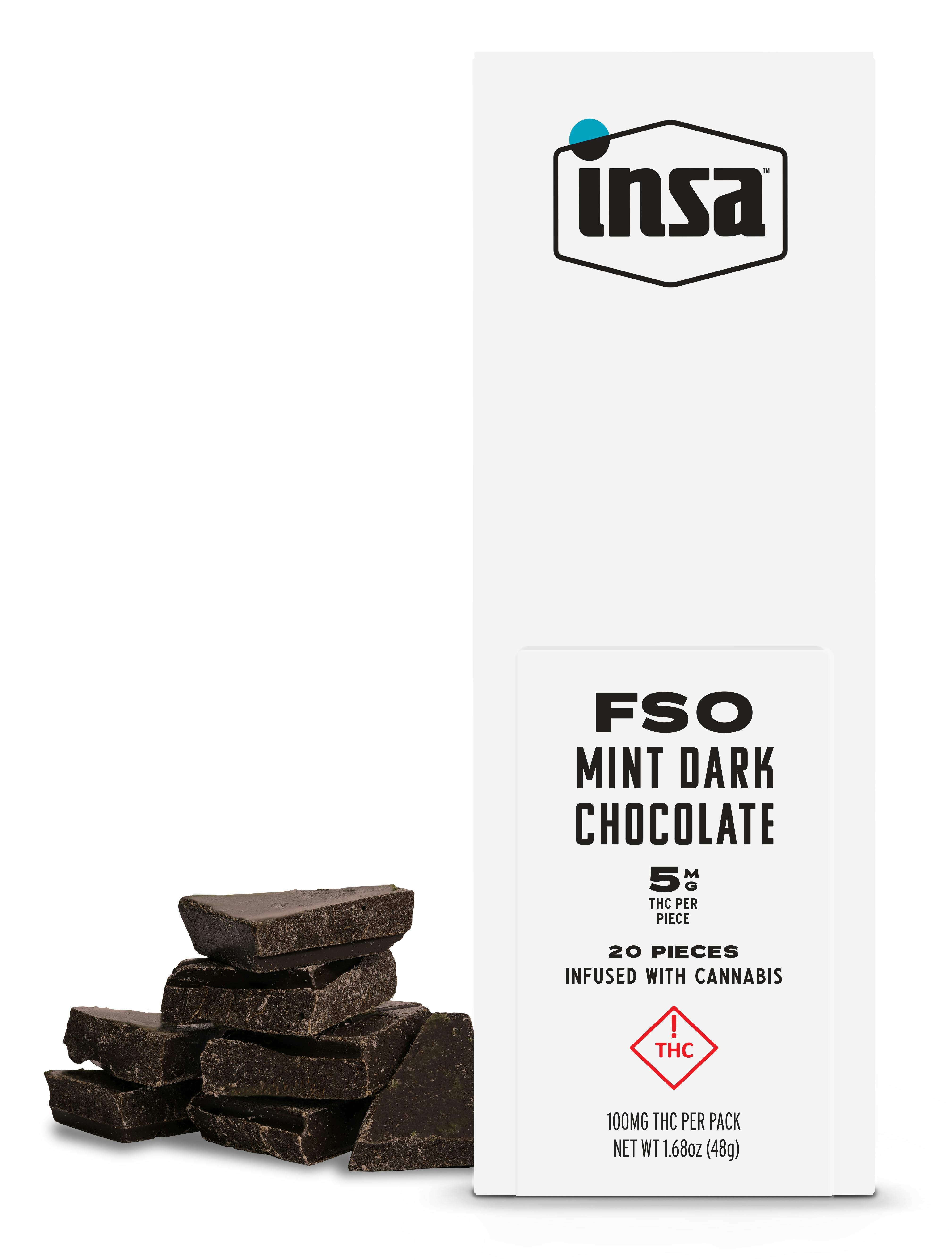 Chocolates - Mint Dark Chocolate Bar - 100mg