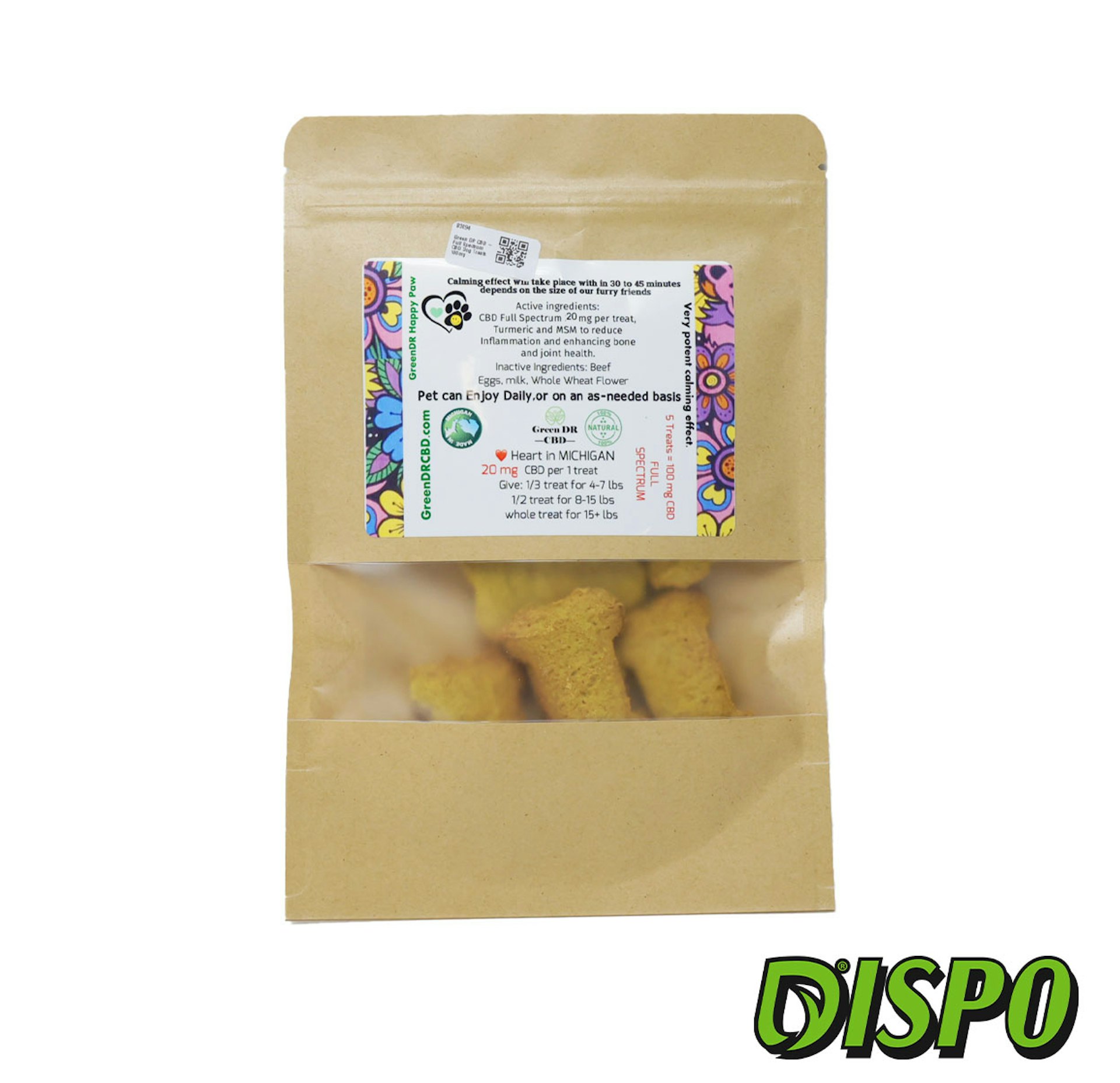 Green DR CBD - Full Spectrum CBD Dog Treats 300mg | Beef