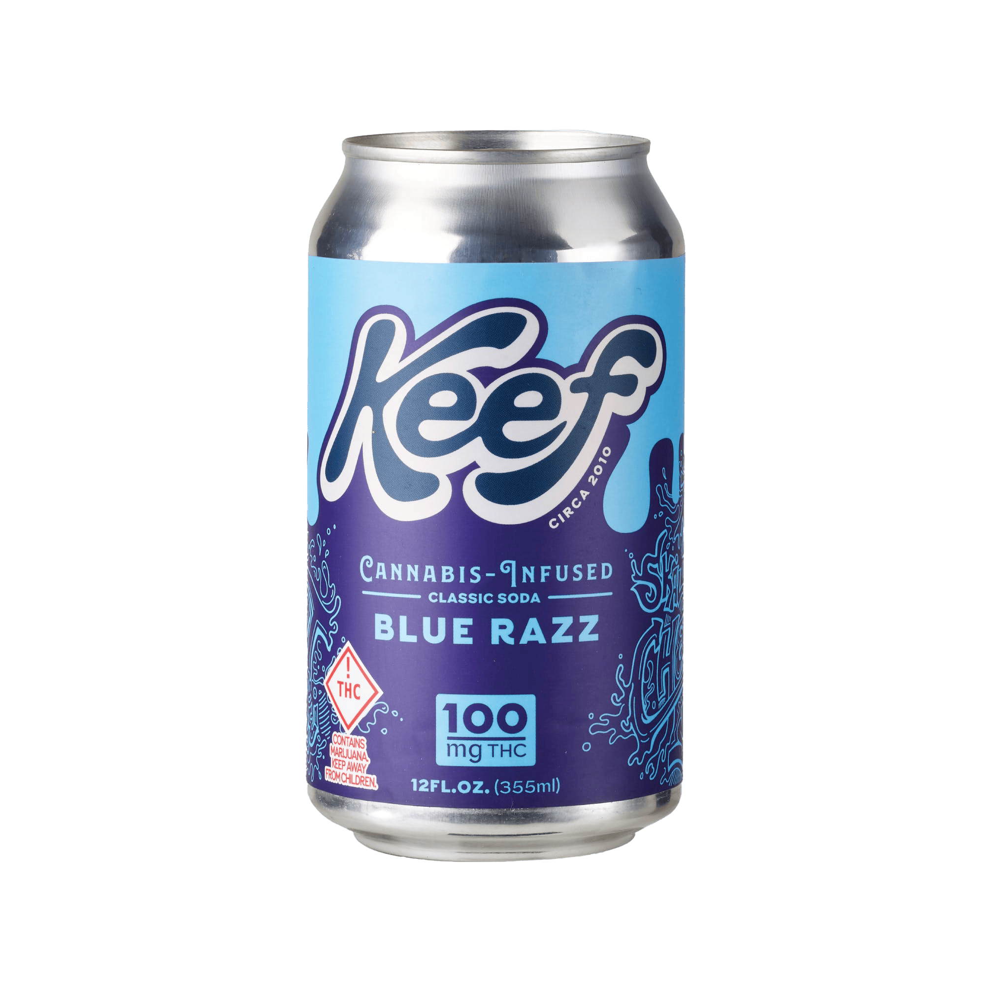Keef Cola Blue Razz Classic Soda Drink 100mg | MED | Native Roots Cannabis