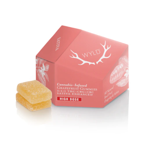 WYLD - 200mg THC: 100mg CBG: 100mg CBC Gummies - Grapefruit