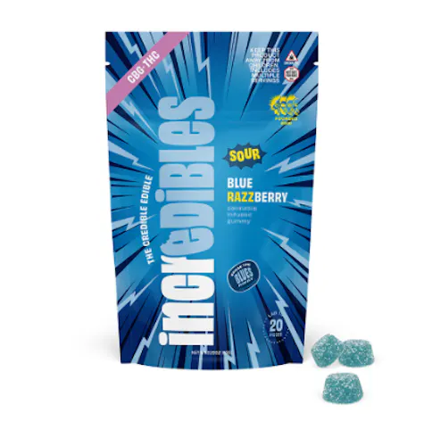 Sour Blue Razzberry 1:1 (THC:CBG) – Gummies (100mg)-1