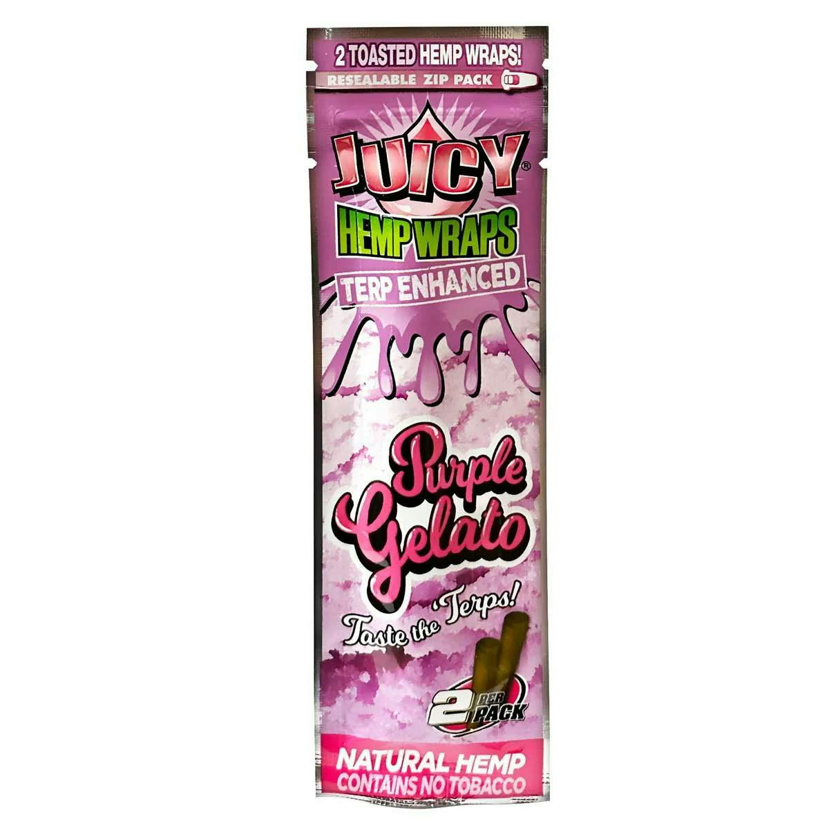 Juicy Jay Terp Infused Hemp Wrap Purple Gelato 2pk
