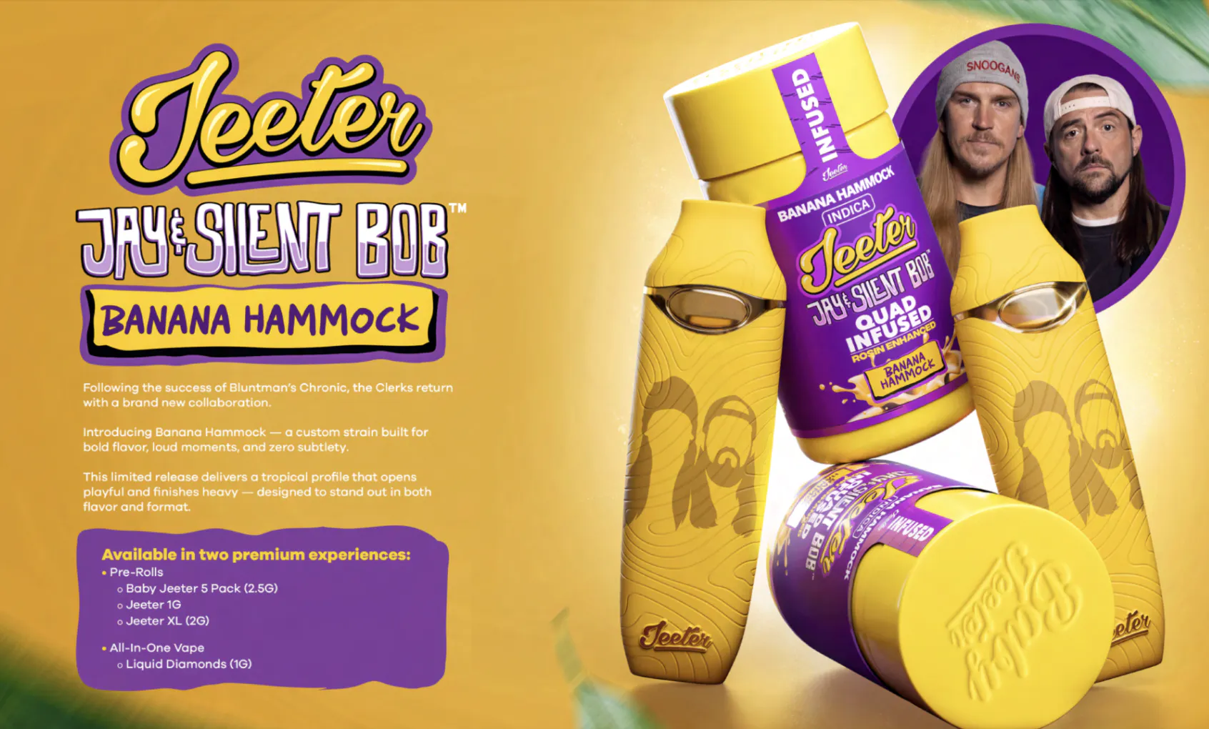 Baby Jeeter x JSB Multi-Pack Quad Infused Preroll - Banana Hammock