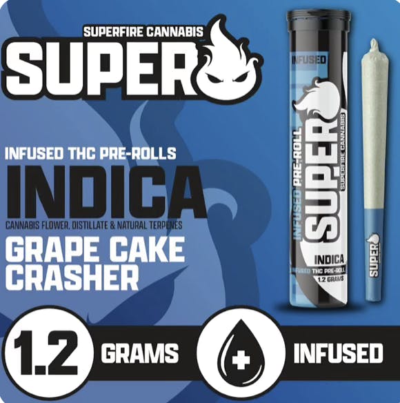 Superfire- Infused Preroll 1.2g- Grape Cake Crasher