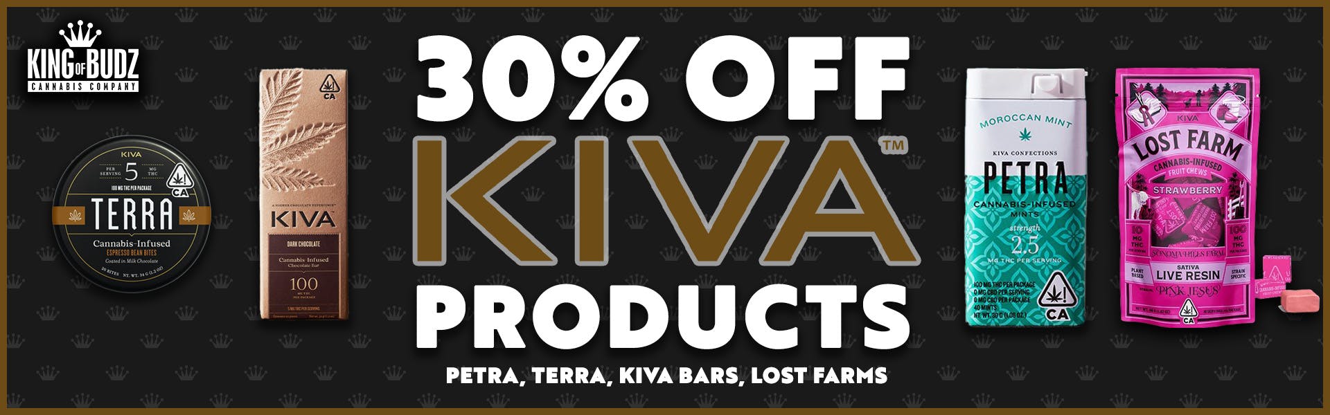 Kiva Bars / Terra / Petra / Lost Farms / Camino - 30 Percent OFF
