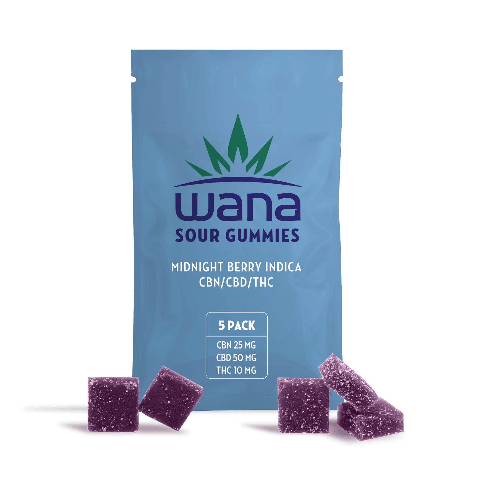 Wana - Sour CBN Midnight Berry Gummies 5-pack