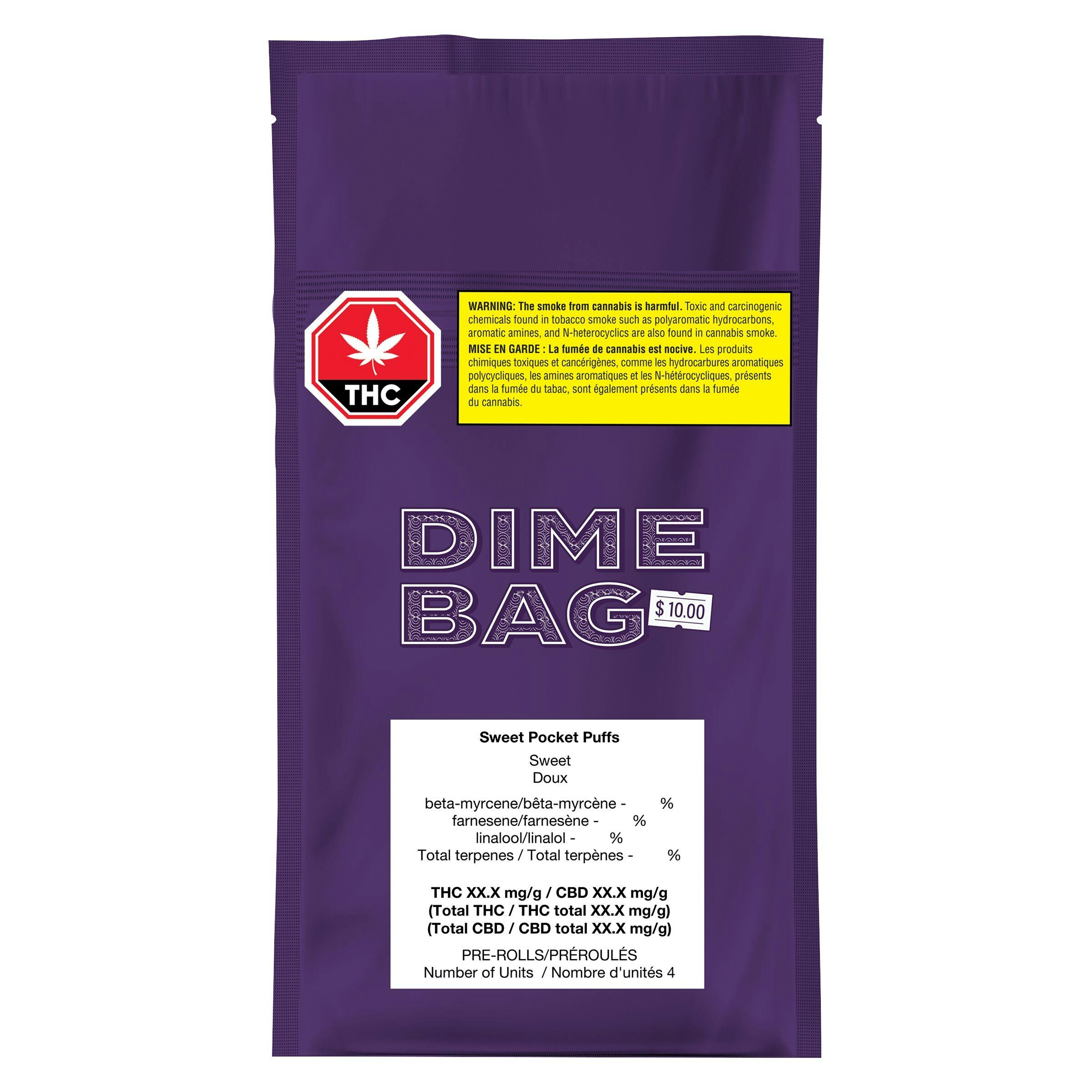 Dime Bag - Sweet Pocket Puffs Pre-Roll - 4x0.5g | Sessions Cannabis