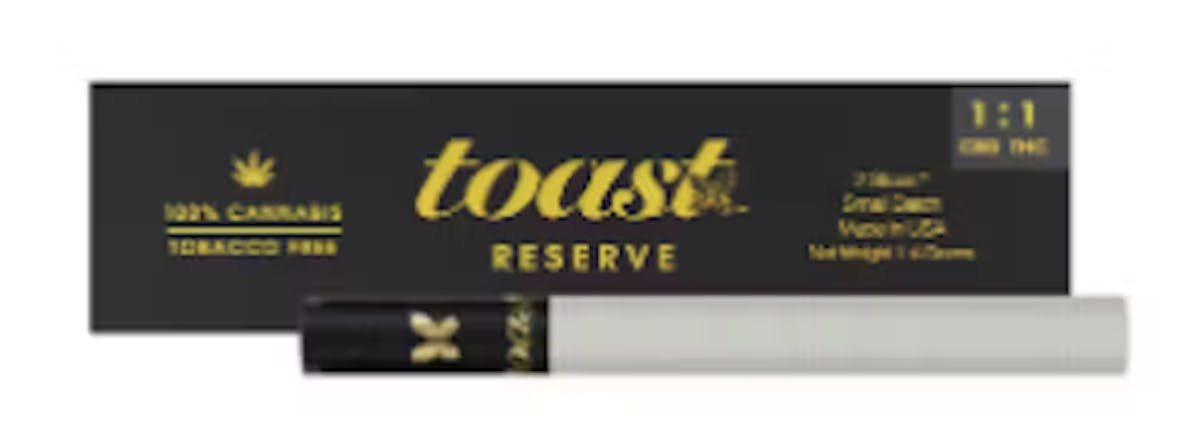 Photo of Toast Reserve 1:1 2pk Prerolls (CBD:THC)