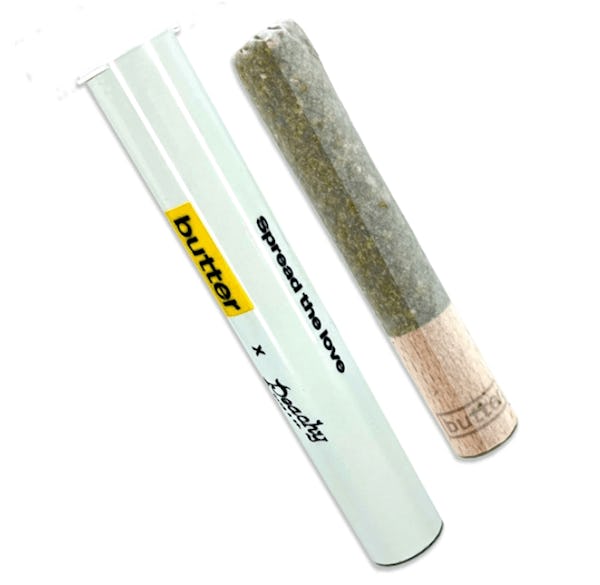 $40 | butter x Peachy Hash & Co, Live Rosin Donut 2.5g Pre-Rolls 