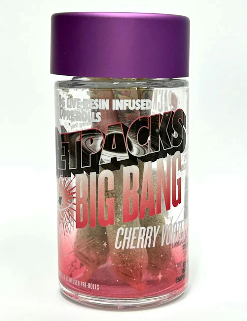 Jetpacks - 5 Pack .5g Live Resin & Diamond Infused Prerolls - Cherry Vortex