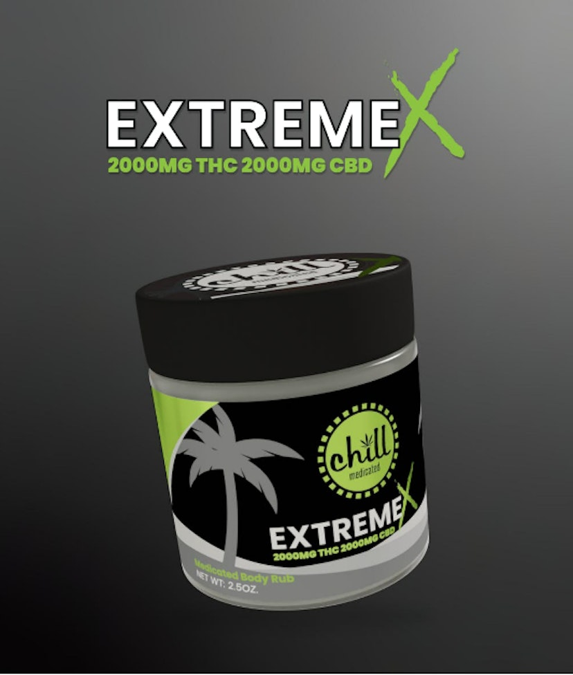 Chill Medicated - Extreme X Body Rub  2000mg THC: 2000MG CBD