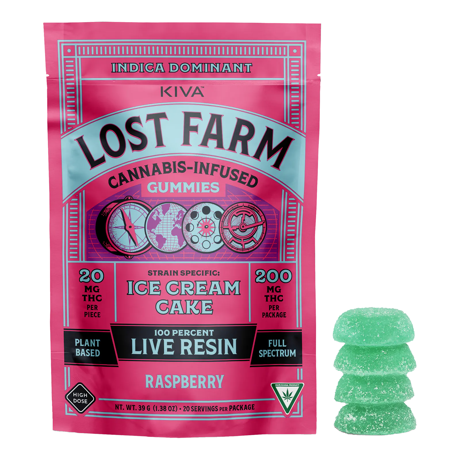 Lost Farm | Raspberry x Ice Cream Cake Live Resin Gummies