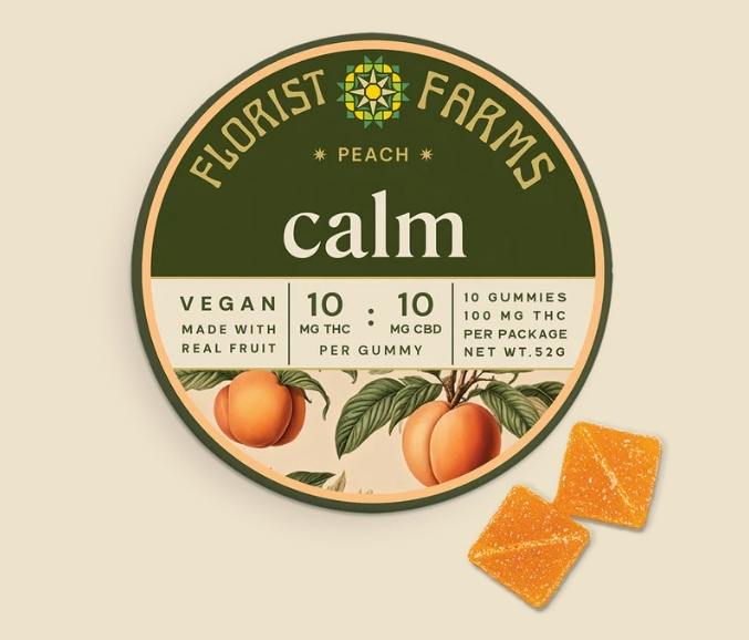 Florist Farms Edible Gummies Peach 1:1 (THC:CBD)