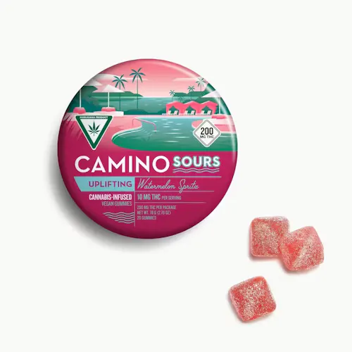 Camino Sours Uplifting Watermelon Spritz High Dose Gummies [20pk] (200mg THC)-1
