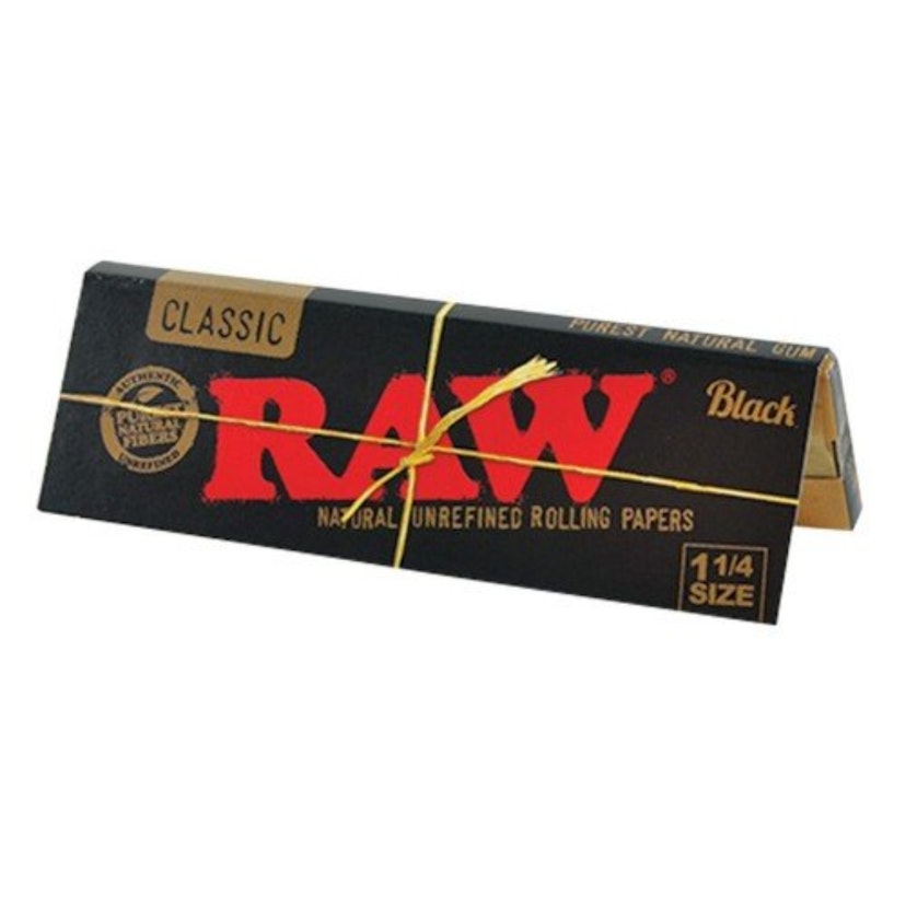 Raw - Black 1 1/4 Natural Rolling Papers