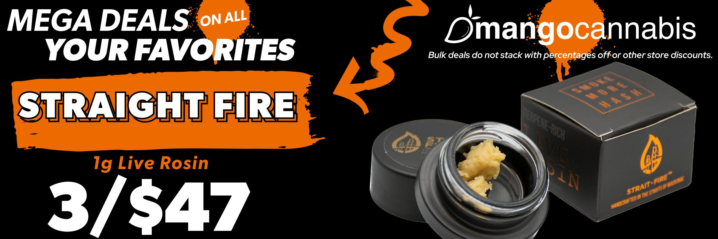 Straight Fire 1g Live Rosin - 3/$47