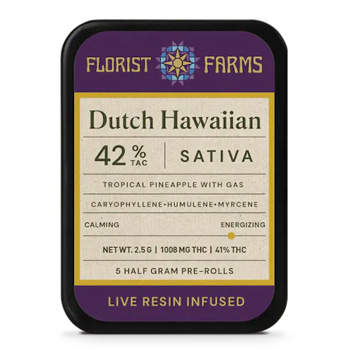 Dutch Hawaiian – Live Resin Infused – 5 Pack-active