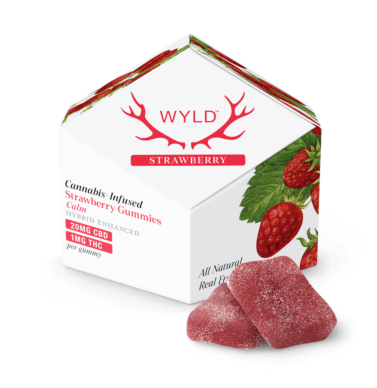 Photo of WYLD l Strawberry 20:1 [CBD:THC] Gummies 10pk l 100mg