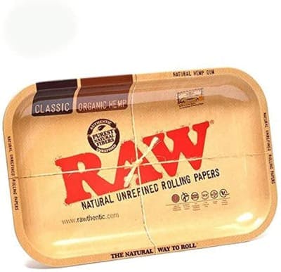 Raw - Small Tin Rolling Tray - Small Tin | Q-Bud Cannabis