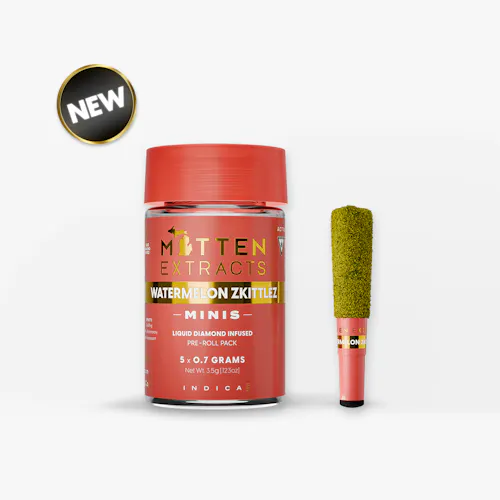 Watermelon Zkittlez .7g Infused Pre-Roll Minis – 5 Pack-active