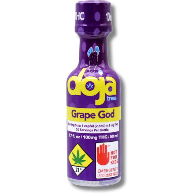 Doja Trees Beverage - Grape God  - 1.7 fl. oz - 100mg THC